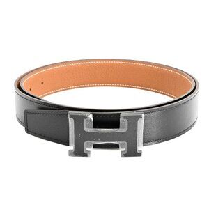 Hermes Belt H Size 95 Black Belt